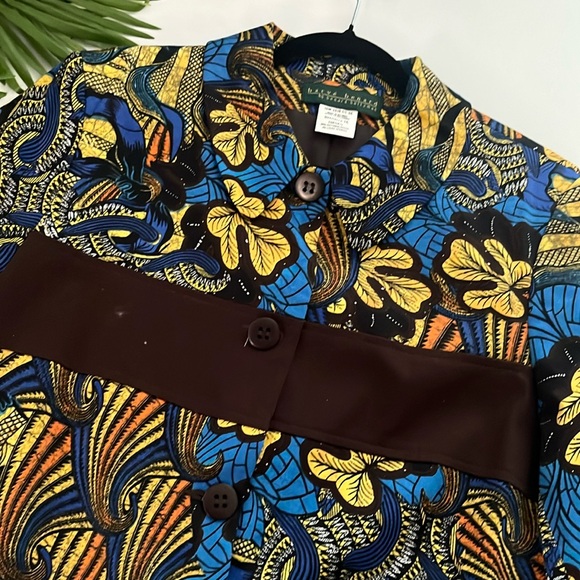 NWT Harve Bernard structured blue floral blazer size 16 - Picture 6 of 15